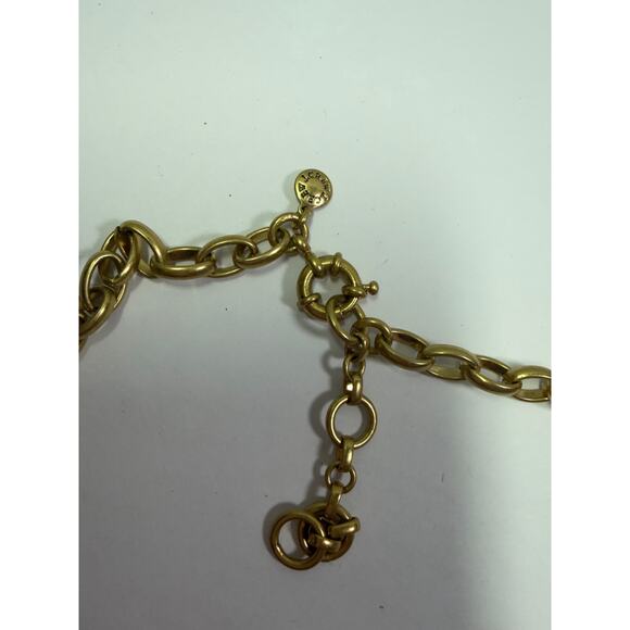 J. Crew holiday red honeymoon flower floral tassel statement runway necklace - Picture 5 of 6